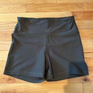 Old Navy Women's Dark Green High Waisted Bike Shorts